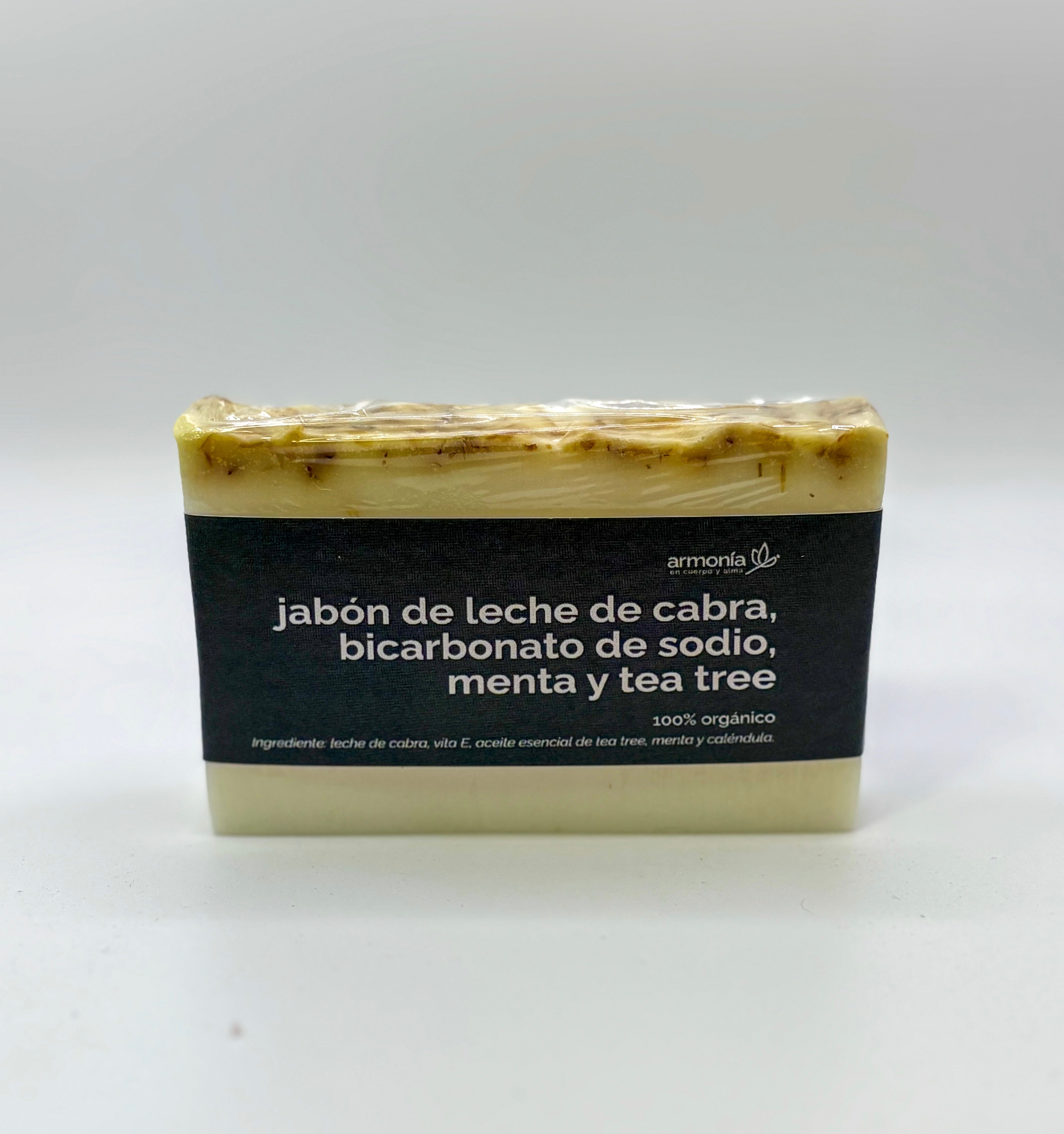 Jabón de Leche de Cabra, Bicarbonato, Menta y Tea Tree